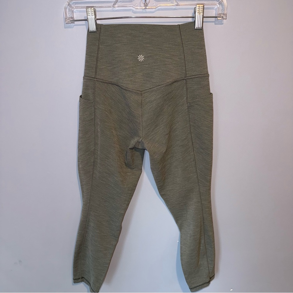 Athleta Women’s Gray High-Waisted 7/8 Leggings